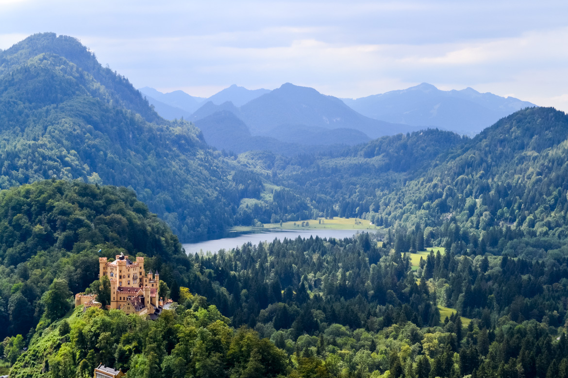 Hohenschwangau panorama lago Alpsee - in Viaggio con Monica