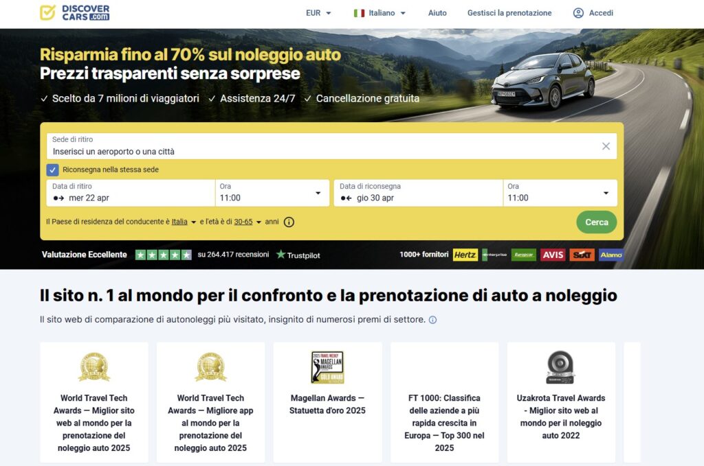auto a noleggio quale piattaforma conviene