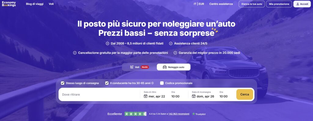 EconomyBookings noleggio auto